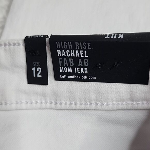 2655 NWT Kut From The Kloth Rachael Fab Ab High Waist Raw Hem Mom Jeans … - Picture 6 of 9